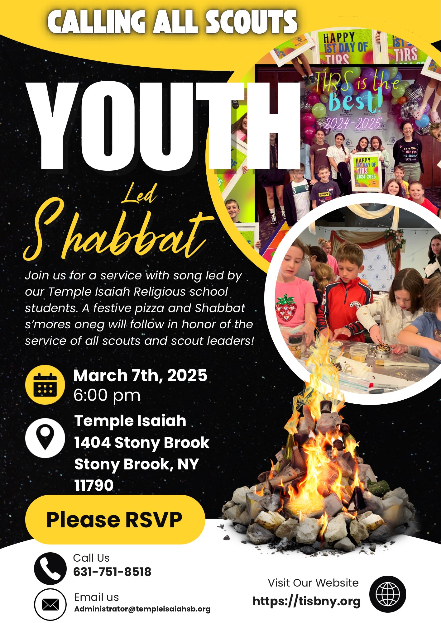 Scout and youth led shabbat 03072025